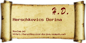 Herschkovics Dorina névjegykártya
